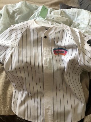 Vintage San Antonio Spurs Throwback Baseball Starter Jersey Xl Rare White Nba