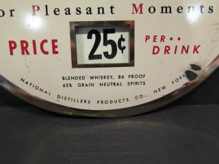 Vintage PM Whiskey Tin Sign Bar PRICE 25,  30,  35,  40,  CENTS LIQUOR ADVERTISING AD 3