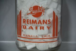 Vintage Reimans Dairy Planada California Milk Bottle Health In Ever Bottle