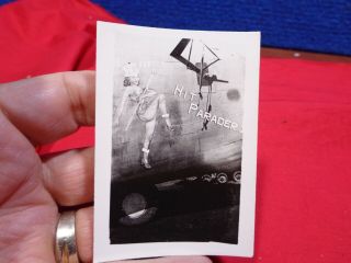 Old Ww2 Military Photo Snapshot Aircraft Nose Art A - 39