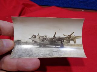 Old Ww2 Military Photo Snapshot Aircraft Nose Art A - 36
