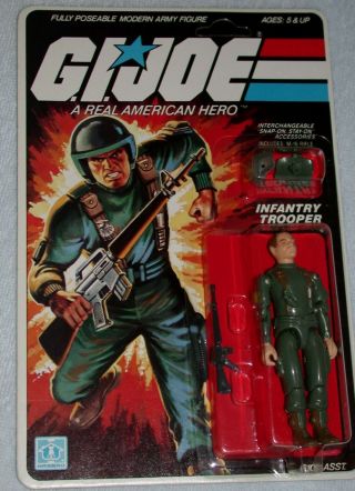 G.  I.  Joe “infantry Trooper” Code Name: Grunt 1982 Moc Vintage 9 Back Hasbro 6100