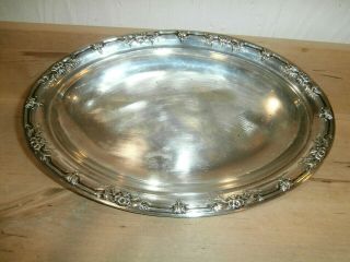 Vintage International Sterling " Wild Rose " J61 Silver Oval Dish Tray