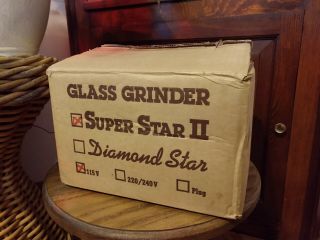 Vintage (opened Box) Glastar G12 Star Ii Stained Glass Grinder