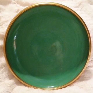 Vtg Pickard China Gold Rose & Daisy Large Serving Bowl Lined In Green 1920 - 1930