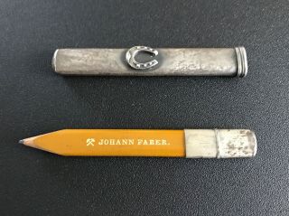 Rare Vintage Johann Faber Flat Pocket Pencil Holder With Refills 5