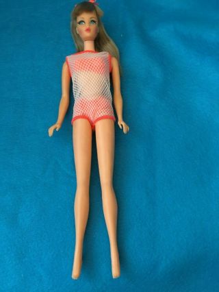 1960s Mattel Barbie Twist N Turn Silver Blonde (summer Sand),  Minty