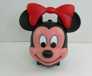 Aladdin Walt Disney Minnie Mouse Head Lunchbox Vintage Made In Usa