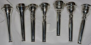 7 Vintage Trumpet Mouthpiece Sampler,  King York Holton Conn Champion