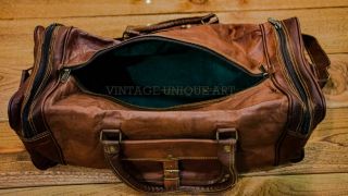 Leather Bag Duffel Men Travel Gym Luggage Overnight Vintage Duffel Bag 2