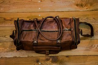 Leather Bag Duffel Men Travel Gym Luggage Overnight Vintage Duffel Bag 3