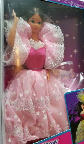 Rare Hispanic Dream Glow Barbie Vintage 1647 Mattel Starry Gown Glows NRFB 2