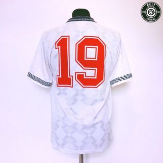 Gascoigne 19 England Vintage Umbro Home Football Shirt Italia 90 1990 (m) Gazza