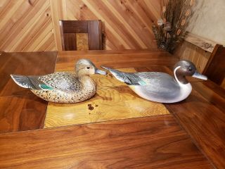 Pintail Duck Decoy Wood Carving Rigmate Pair Duck Decoy Casey Edwards