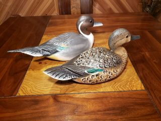 Pintail duck decoy wood carving rigmate pair duck decoy Casey Edwards 4