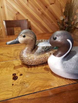 Pintail duck decoy wood carving rigmate pair duck decoy Casey Edwards 6