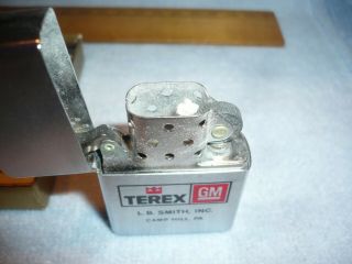 vintage unfired zippo advertising GM TEREX l.  b.  smith inc.  camp hill pa 3