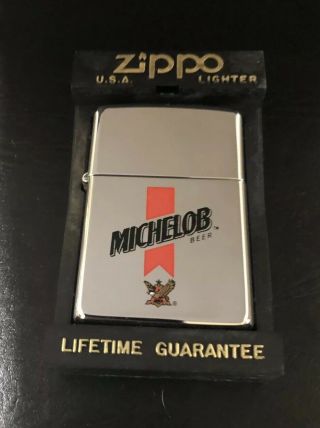 Vintage 1993 Zippo Michelob Beer Lighter Rare Unfired