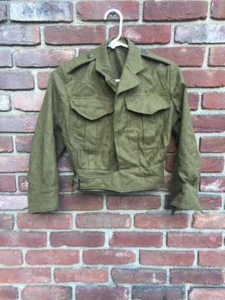Wwii British P37 Battle Dress Jacket With Armored Patch