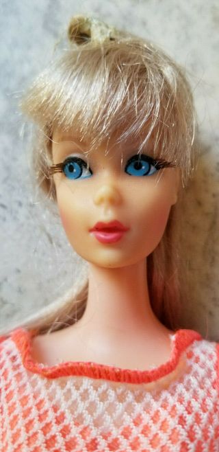 Vintage 1160 Barbie Twist N Turn Doll 1967 Mattel Sun - Kissed Hair Owner