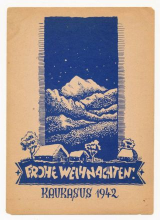 German Feldpost Christmas Card From Caucasus,  1942 (31)