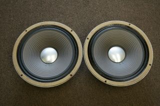 Pair Vintage JBL D123 Fullrange Woofer 16 Ohm Alnico Speakers 6