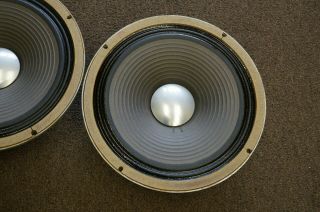 Pair Vintage JBL D123 Fullrange Woofer 16 Ohm Alnico Speakers 8