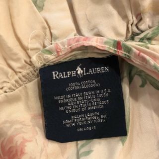 Vintage Ralph Lauren Full Queen Duvet Cover Therese Cotton 3 Shams Roses Iris 6
