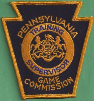 Pa Pennsylvania Game Commission Uncut Edge Training Supervisor Uniform Patch