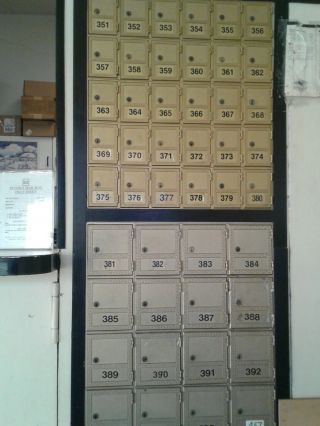 Mbe Mail Box,  One 16 Unit Rear Load Vintage Commercial Mailbox,  Po Boxes Usps