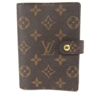 Auth Louis Vuitton Agenda Pm Notebook Cover R20005 Monogram Brown Vintage