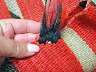 Vintage Hand Woven Mexican Latin American Weaving Wool Rug Wall Hanging Rug 10