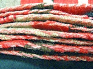Vintage Hand Woven Mexican Latin American Weaving Wool Rug Wall Hanging Rug 2