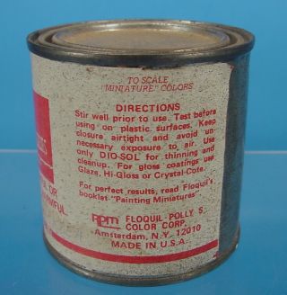 FC2 VINTAGE FLOQUIL R13 8 OUNCE INDUSTRIAL CAN GRIMY BLACK RAILROAD PAINT READ 3