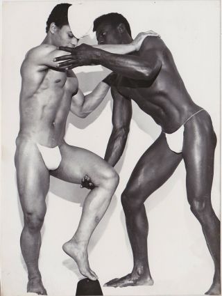 Muscular Male Nudes Wrestling,  Rick Wayne,  Galaxy,  Vintage Photo Gay 2