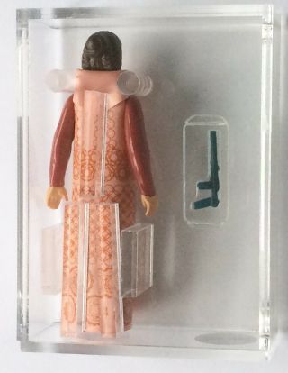 LOOSE VINTAGE STAR WARS PRINCESS LEIA BESPIN CREW NECK/ TEXTURED CAPE AFA 80,  HK 2