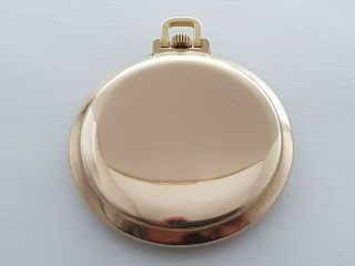Vintage Oris 1950 ' S Gold Plated Gents Pocket Watch Rare 2