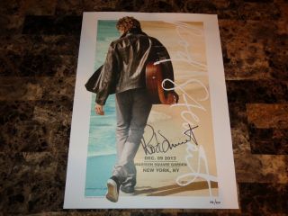 Rod Stewart Rare Authentic Hand Signed Lithograph Poster Madison Square Garden