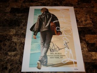 Rod Stewart Rare Authentic Hand Signed Lithograph Poster Madison Square Garden 6