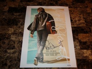 Rod Stewart Rare Authentic Hand Signed Lithograph Poster Madison Square Garden 7