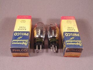 2 45 Philco Hifi Antique Radio Amp Vacuum Tubes Matching Codes 312 5225 Nos