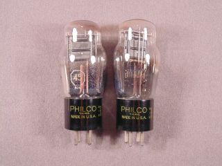 2 45 PHILCO HiFi Antique Radio Amp Vacuum Tubes Matching Codes 312 5225 NOS 2