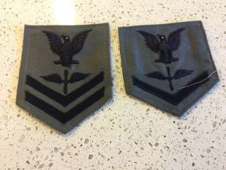 2 Wwii Us Navy Gray Aviation Patches 1944 Dated