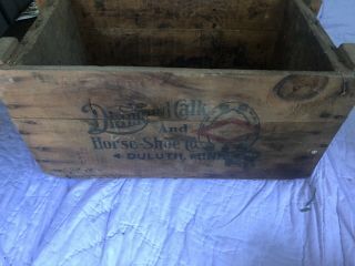 Rare Antique Diamond Calk & Horseshoe Co.  Wood Crate