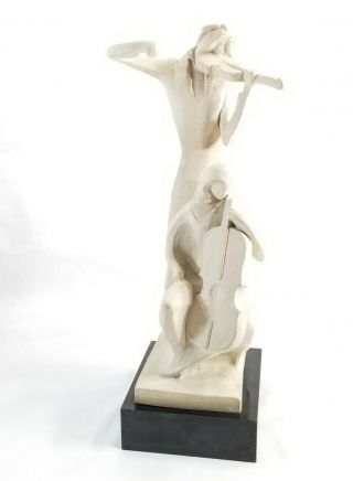 Claude Le Clerc Sculptural Stringed Musician Duo By Austin Productions Inc