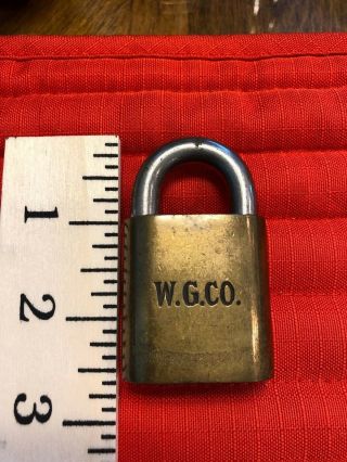 Vintage Best Brass Padlock Lock Warner Gear Division (borg - Warner)