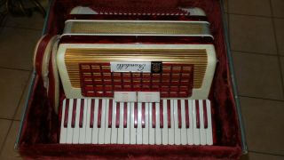Vintage Scandalli Accordion,  17 " Keyboard,  W/case