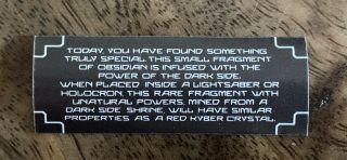 Disneyland - Galaxy ' s Edge Black Obsidian Kyber Crystal - VHTF / Rare 2