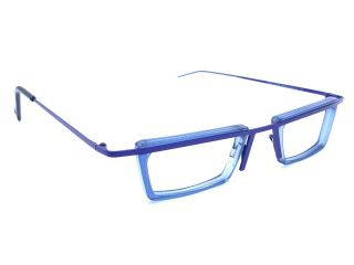 Theo Harley David Titanium Blue Eyeglasses Frames Belgium Vintage