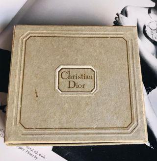 Vintage Christian Dior Dore Compact Checkered - Gold In Its Box.  France